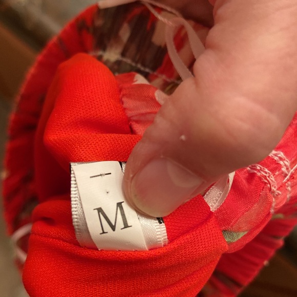 NWT Afibi Chiffon Skirt Red Forest Animal Print Owl Squirrel Rabbit Birds SZ M - Picture 13 of 16